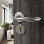 Khóa Cửa Tay Gạt Mịn Màu Ghi Bạc Nhã Nhặn 157