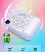 Máy hút bụi nail tích điện tím nhạt có màn hình hiển thị thông số 1264