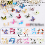 Phụ kiện trang trí móng tay bướm 3d hộp 12 mẫu 1016