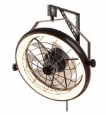 Quạt Treo Tường Đèn LED Vòng Ánh Sáng Độc Đáo 176