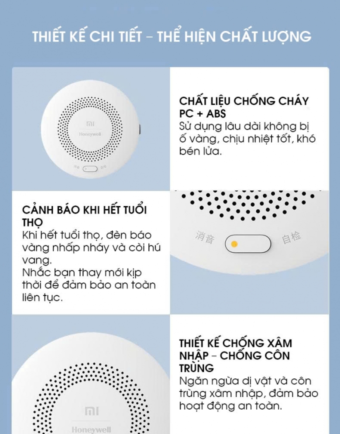 Thiết bị báo khói thông minh chống cháy chống xâm nhập TBBC003