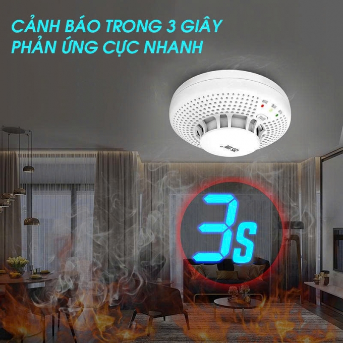 Thiết bị báo khói thông minh không dây cảnh báo từ xa TBBC007