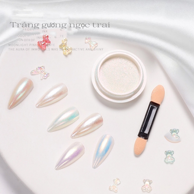 Tráng gương ngọc trai trang trí nail 1195