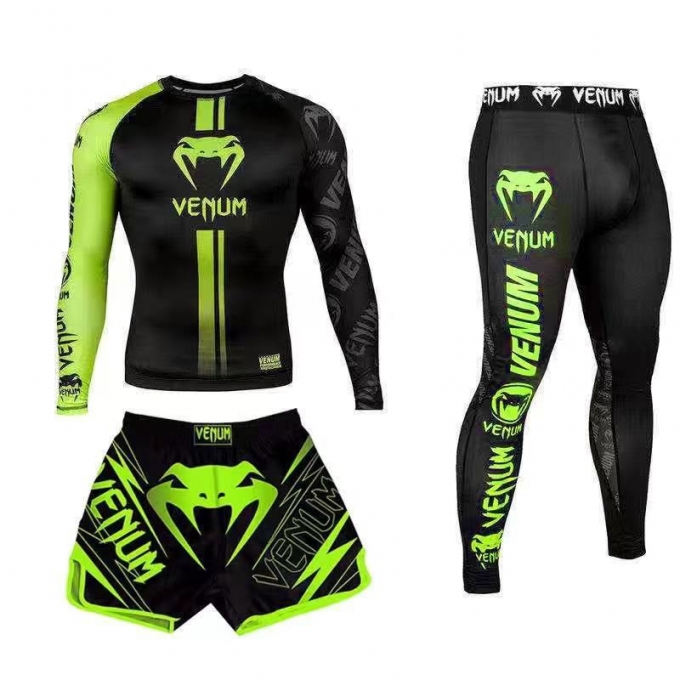 Trọn bộ 3 món quần áo Rashguard BJJ MMA tập luyện võ thuật 030