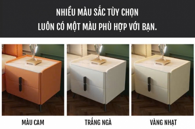Tủ đầu giường thông minh gỗ nguyên khối 005