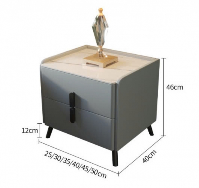 Tủ đầu giường thông minh gỗ nguyên khối 005