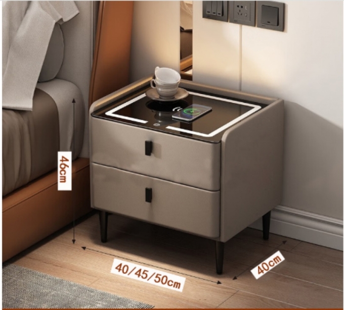 Tủ đầu giường thông minh sạc không dây an toàn 033