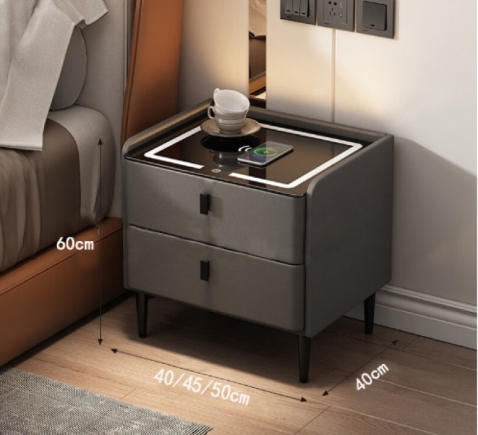 Tủ đầu giường thông minh sạc không dây an toàn 033