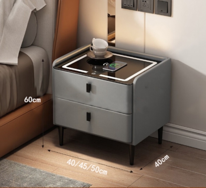 Tủ đầu giường thông minh sạc không dây an toàn 033
