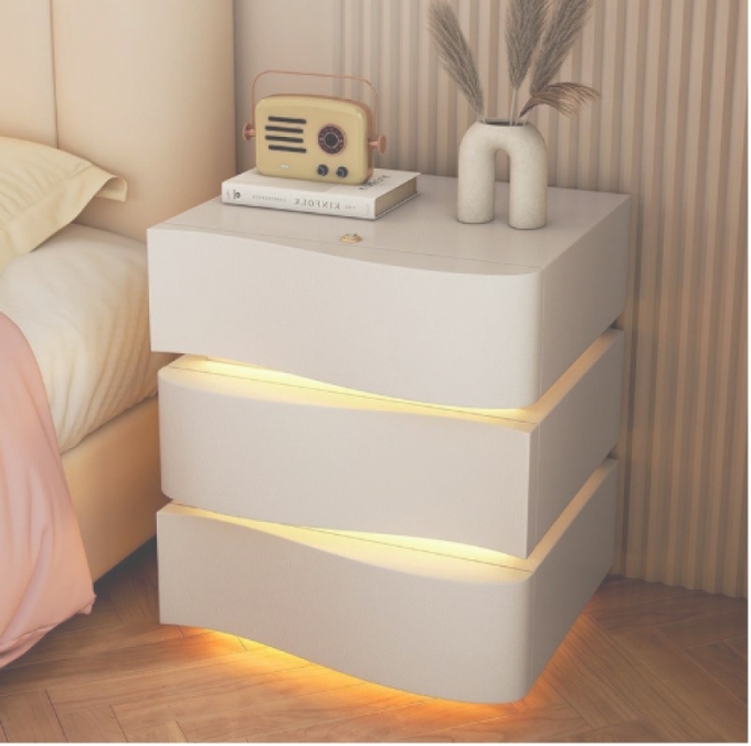 Tủ đầu giường thông minh thiết kế 3 tầng tối giản sang trọng tiện nghi 031