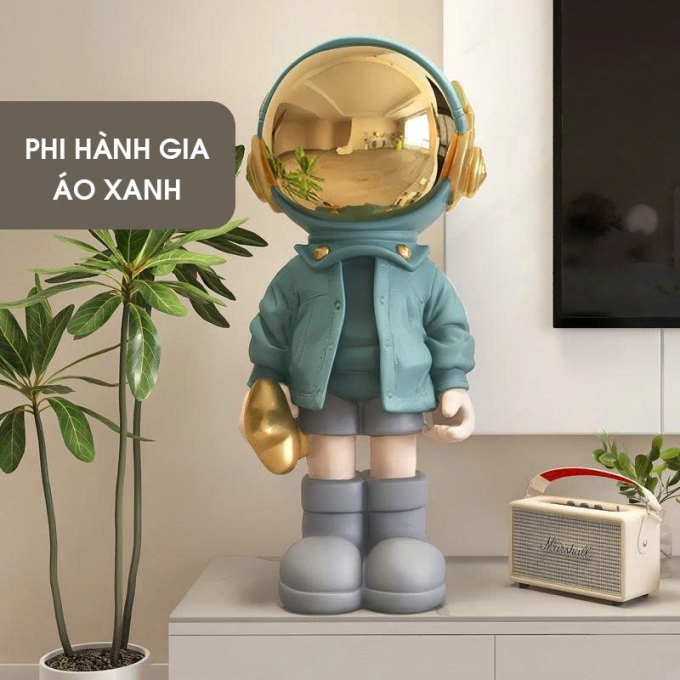 Tượng decor trang trí phi hành gia sáng tạo 009