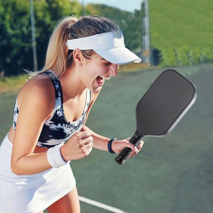 Vợt Pickleball sợi carbon 3k trơn 16mm cao cấp chuyên nghiệp 014